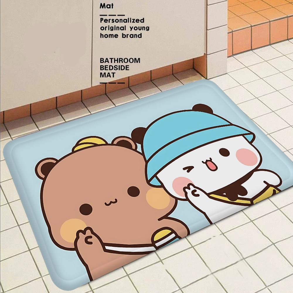 Bubu And Dudu Cute Cartoon Kitchen Mat Washable Non-Slip Living Room Sofa Chairs Area Mat Kitchen Toilet Rug