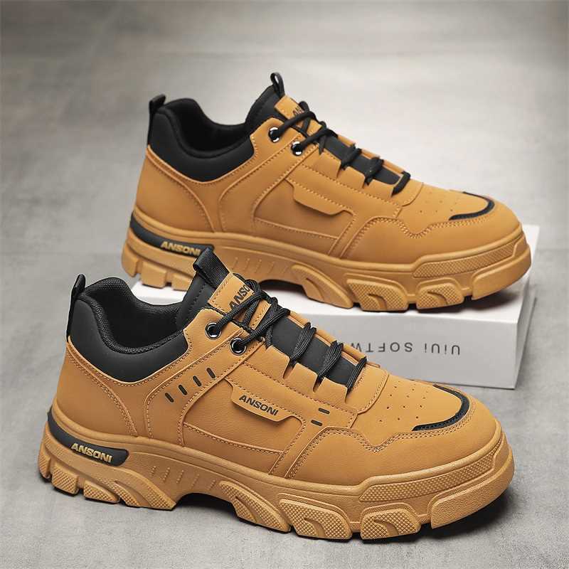 Men's shoes autumn 2025 new trend versatile sports mountaineering thick-soled wear-resistant explosive youth casual tooling shoes