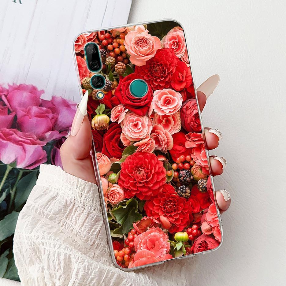 For Huawei Y9 Prime 2019 Case STK-L21 Colorful Flowers Painted Cover Soft Silicone Phone Case For Huawei P Smart Z STK-LX1 Shell
