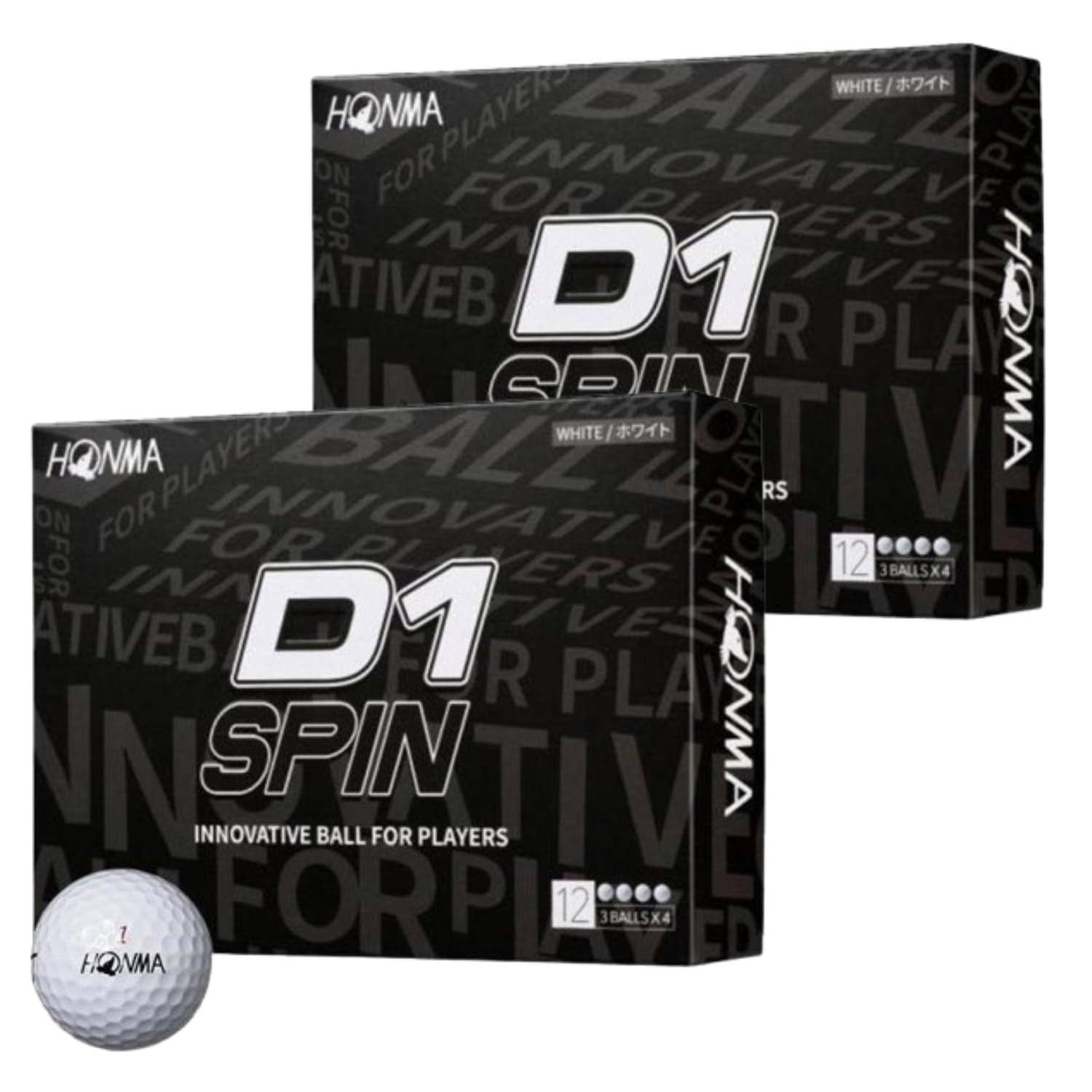 

dozen Honma Golf D1 SPIN White BT2301 2023 2 dozen 24 balls shop card included [2 set] *Original