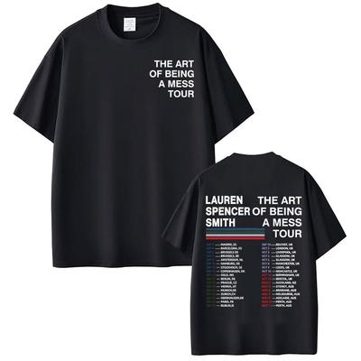 Lauren Spencer Smith The Art of Being A Mess Tour Vintage Tees Men Women Fashion Loose T-shirt Cotton Casual T-shirts Fan Gifts