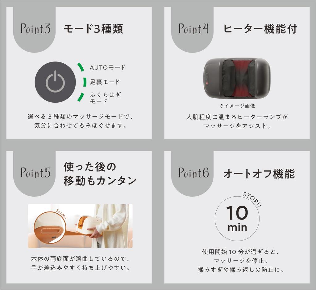 ALINCO Fußmassagegerät Massagegerät für Fuß und 3 MCR4524K [Medizinisch zertifiziert] Pflege, Füße, Fußsohlen, Waden, Eingebaute Heizung, Kompakt, Modi, Schwarz,