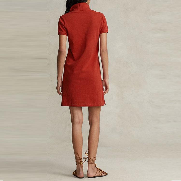 Polo Ralph Lauren Cotton Mesh Polo Dress Women Dresses Red WMPODRSNFA20227-600