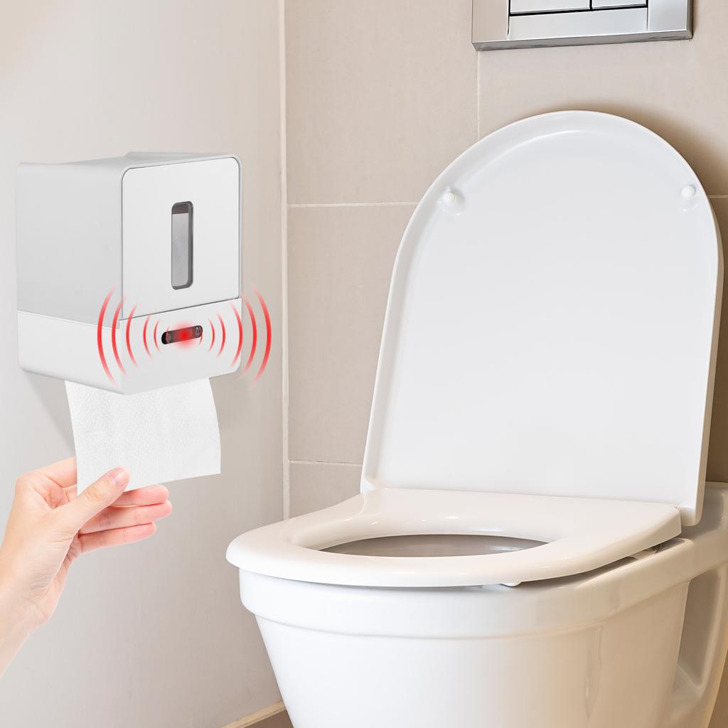 New Induction Toilet Paper Holder ABS Auto Toilet Paper Dispenser Wall Mounted Smart Induction Tissue Box Bathroom Accessories