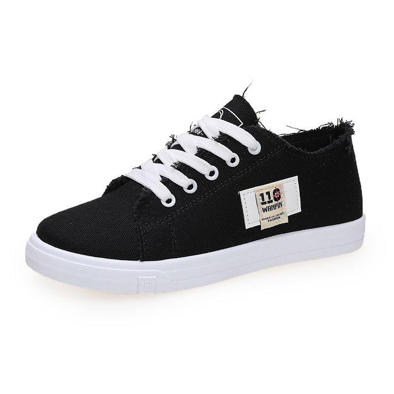 Canvas shoes new large size flat cloth shoes single shoes casual board shoes