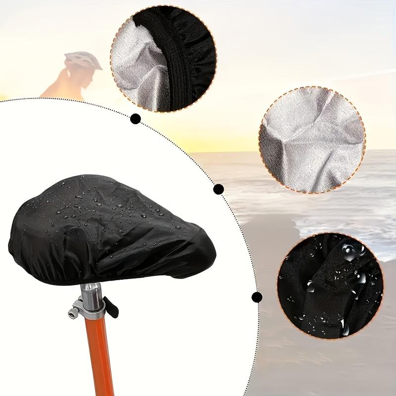 Black Seat Cover 1pc Elastic Bicycle Seat Cover Black Rainproof Seat Protector for Travel & Outdoor Cycling, Bike Seat Cushion