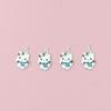 S999 Sterling Silver Cartoon Kitty Pendant Charm for DIY Bracelet Necklace Jewelry with Braided Rope Accessories