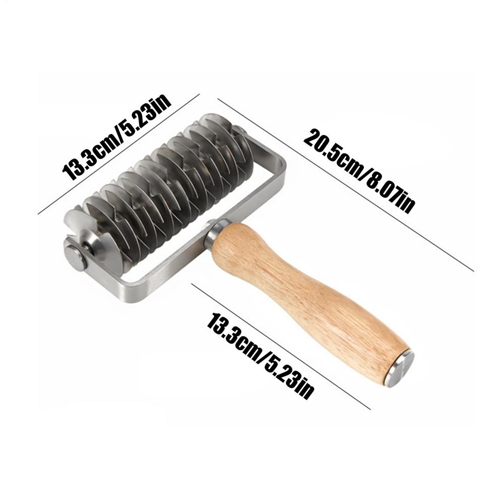 Pastry Cutter Pizza Pie Slicer Tool With Wood Handle Pastry Cutters For Dough For Kitchen Restaurant Bakery Flour Cooking Baking
