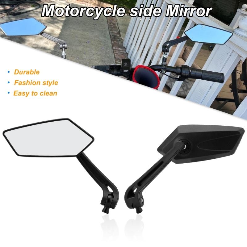 2pcs Rearview Side Mirrors Universal Motorcycle Mirror Rearview Mirror E-Bike Scooter Angle Adjustable Rotating Mirrors