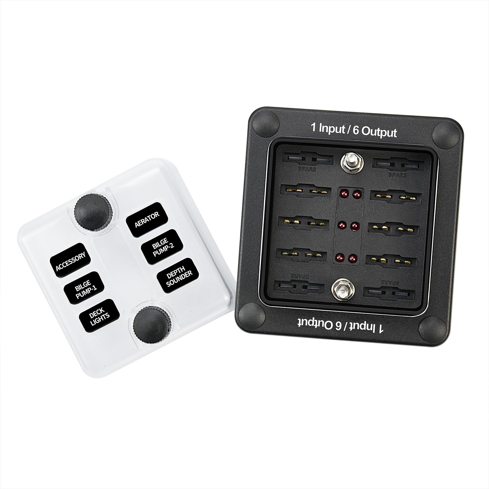 6-контактный блок с держателем коробки цепи заземления для защитной крышки светодиодная — фото 16