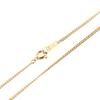 Goods 18K Yellow Gold Curb Chain for Men and with Clasp [Happy Shop] Necklace, 60cm, 1.2mm Wide, Double-Sided, Women,