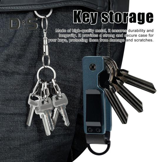 Key Storage Clip Compact Design Metal Construction Outdoor Portable Key Storage Organizer Compatible with Various Key Types