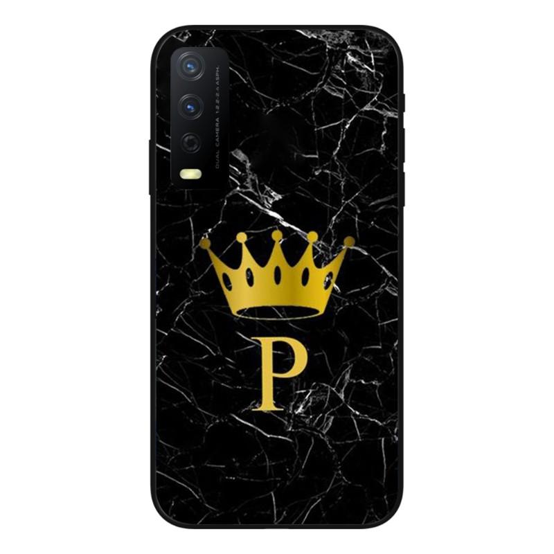 Cool Letter Marble Crown Phone Case For VIVO Y95 Y93 Y31 Y20 V19 V17 V15 Pro X60 NEX Soft Black Phone Cover