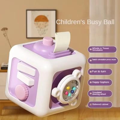 Fine Motor Toy Early Education Activity Cube Drawer Switches Educational Montessori Sensory Toy Plastic Busy Board Toddler Gift
