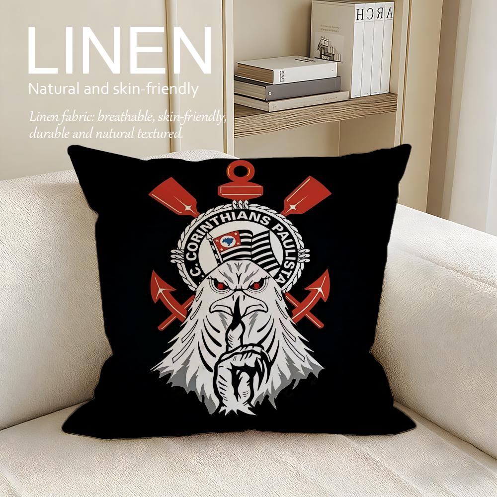 Sports Sport Club Corinthians Paulista Cushion Cover Pillowcase Set Pcs x x Breathable Washable Sofa Cushion Cover