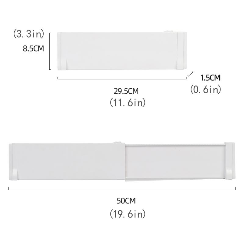 1 Piece Solid Drawer Divider, White Abs Telescopic Divider for Drawer
