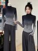 Autumn-Winter Gradient Slimming Long Sleeve Chic Base Layer Top