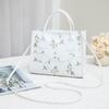 Flower embroidered handbag, stylish and simple shoulder bag, lightweight and compact mobile phone bag, women's bag.