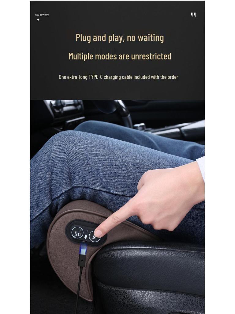 Car Seat Memory Foam Massage Leg Rest and Support Pad for Drivers and Passengers