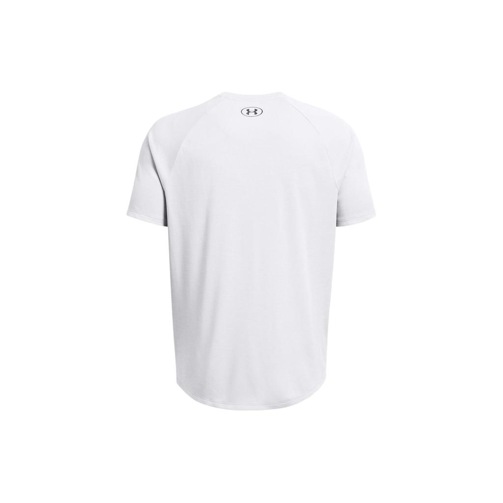 Under Armour Logo Print Loose Fit Crew Neck Short Sleeve T-Shirt Men Tops White 1382796-100