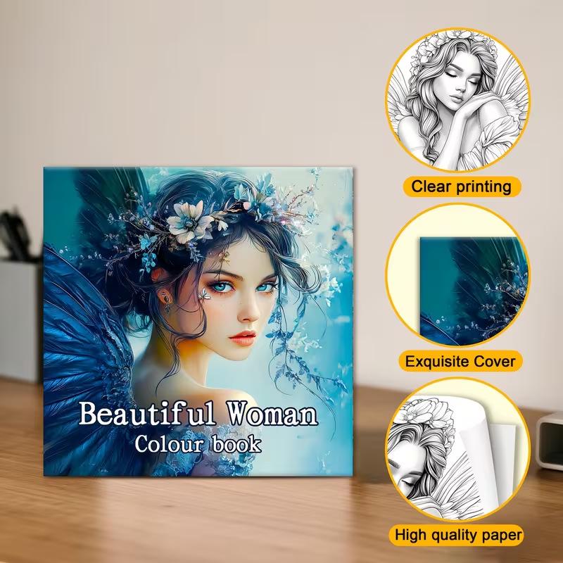 Women's Coloring & Doodle Notebook: Hand-Painted Tracing & Drawing Paper