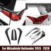For Mitsubishi Outlander 2016 - ABS Carbonfiber Taillight Streamer Trim Rear Tail Lamp Light Bezel Cover Hood Auto Parts