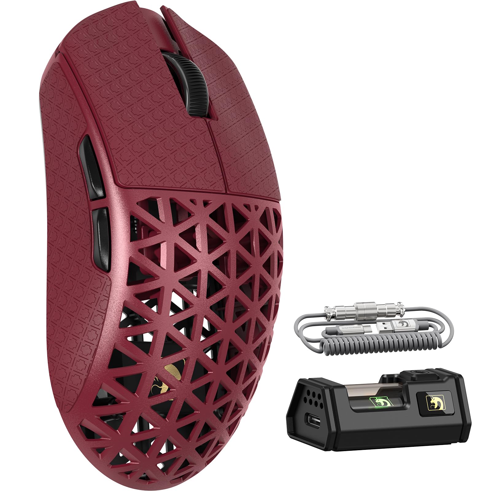 

MAMBASNAKE M5Ultra 8K Carbon Fiber Gaming and with PAW3950MAX Nordic52840 8000Hz Polling Up to 42000 3 FPS Coiled and Grip Tape Included Direct