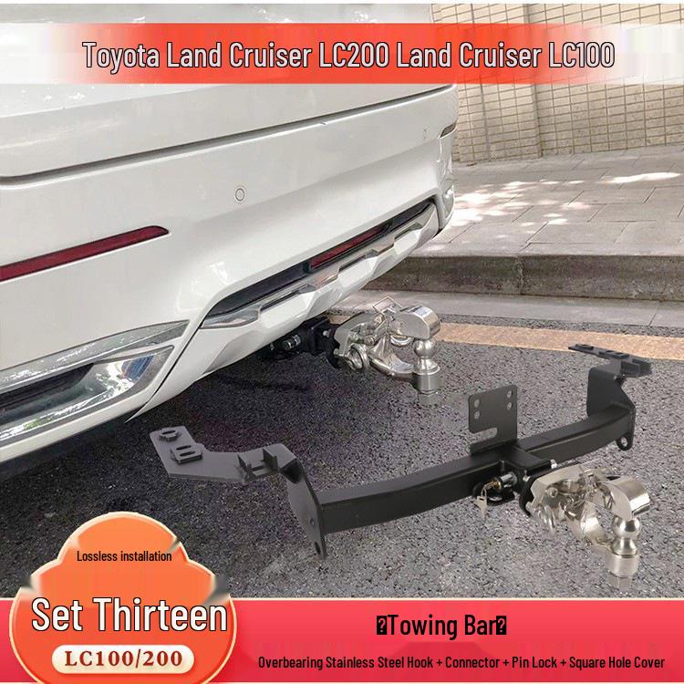 Compatible Tow Hook for Toyota LX570, Land Cruiser LC200, and FJ Modified Trailer Bars