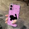 Polka Dot Black Cat Applies To iPhone17 Mobile Phone Case Apple Air Cat Ears 16/15 Cute 14 Women 13 Soft Cover