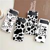Transparent Phone Case For Samsung Galaxy Z Flip 3 4 5 6 7 Hard Folding PC Z Flip3 Flip4 Cover Dairy Cattle Cow Speckle Cute