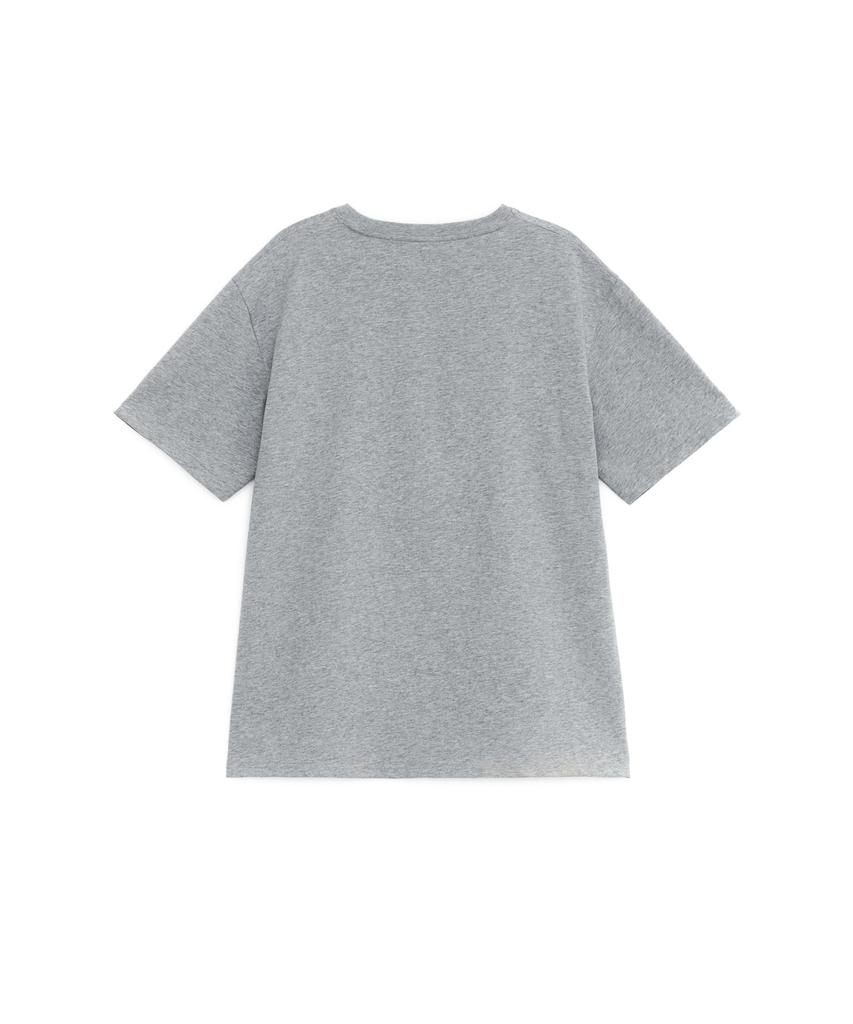 SUNBURNPROJECT Heart Dog Overfit T-Shirt, Melange Gray