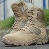 Spring and Autumn Outdoor Tactical Boots Men's High Top Non-slip Desert Boots Black Delta Training Waterproof Battlefield Land Battle Hiking Shoes