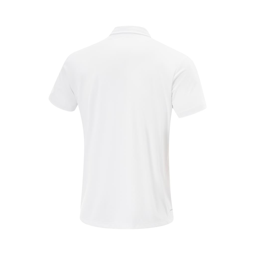 Li-Ning Simple Solid Color Comfortable Breathable Versatile Casual Short Sleeve Polo Shirt Men tops White APLV047-10