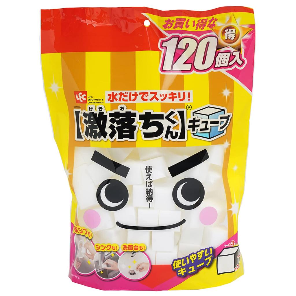 Gekiochi-kun Cut Cube (333cm) Large Capacity 120 Pieces Cleaning Just Water