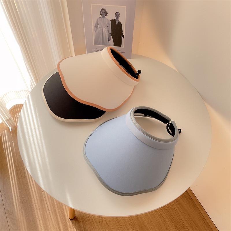 Trendy Chic And Womens Sun Visor Hat Uv Protection Wide Brim Summer Cap