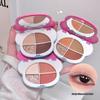 Gege Bear Fantasy Four-Color Eyeshadow Palette: High Pigmentation, Low Saturation, Easy Blend, Fine Powder.
