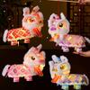Interactive Craft Kit Lion Dance Lantern Handmade Chinese Traditional DIY Crafts Spring Festival Handheld for New Year Mid-Autumn Home Decor
