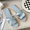 Slides Open Toe Flat White Woman Slippers Sandals Shoes for Women on Beach Outside Black Brown Indoor New Style Promotion I Vip