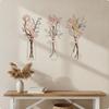 Botanical Metal Wall Decorations Layered Art with Vase Shaped