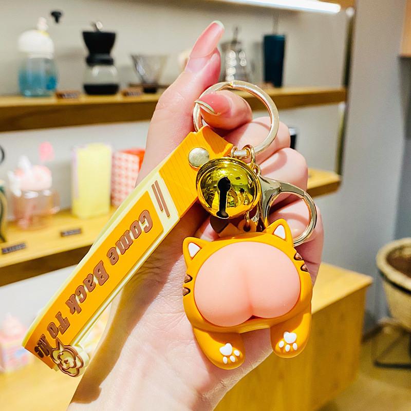 Adorable Bunny Silicone Keychain Charming Bag Decoration For Couples And Kids