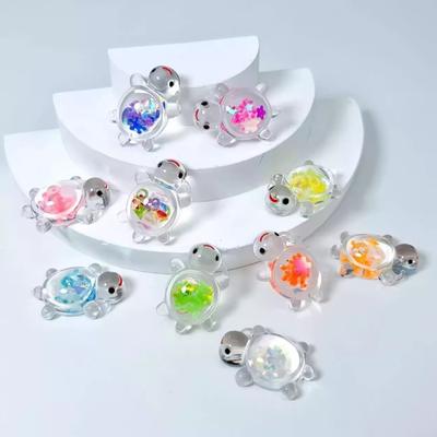 10 Pcs Mini Turtle Ornaments Miniature Turtles with Glow-in-the-Dark Sequins Mini Turtle Figurines for Planter Terrarium Decoration Miniature Gardens