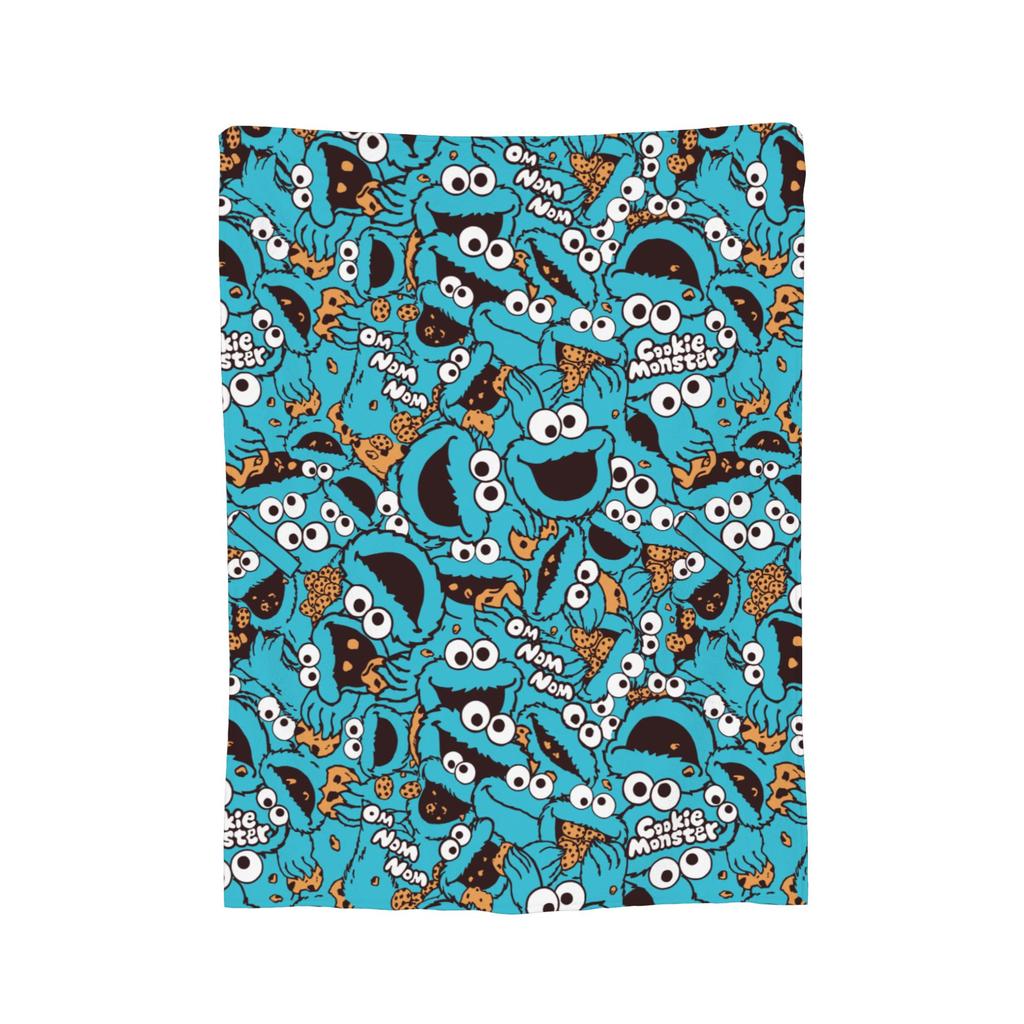 Sesamed Sweet Streets Cookies Monsters Fashion Blanket Coral Fleece Plush Winter Thin Throw Fashion Blanket for Home Outdoor Bedding Throws