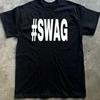 #SWAG Grafik T-Shirt 100% Baumwolle Y2K Lustiger Meme Streetwear Tee Schwarz S-4XL