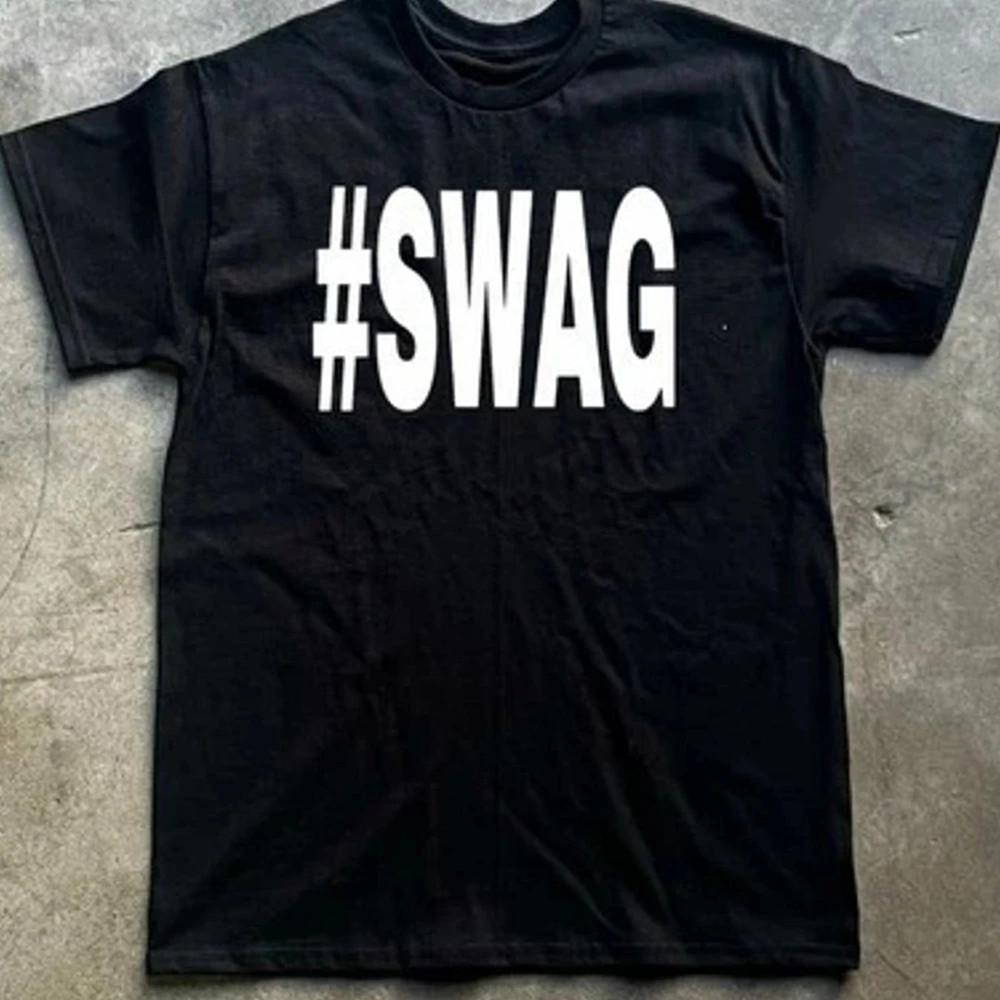 #SWAG Grafik T-Shirt 100% Baumwolle Y2K Lustiger Meme Streetwear Tee Schwarz S-4XL 2XL