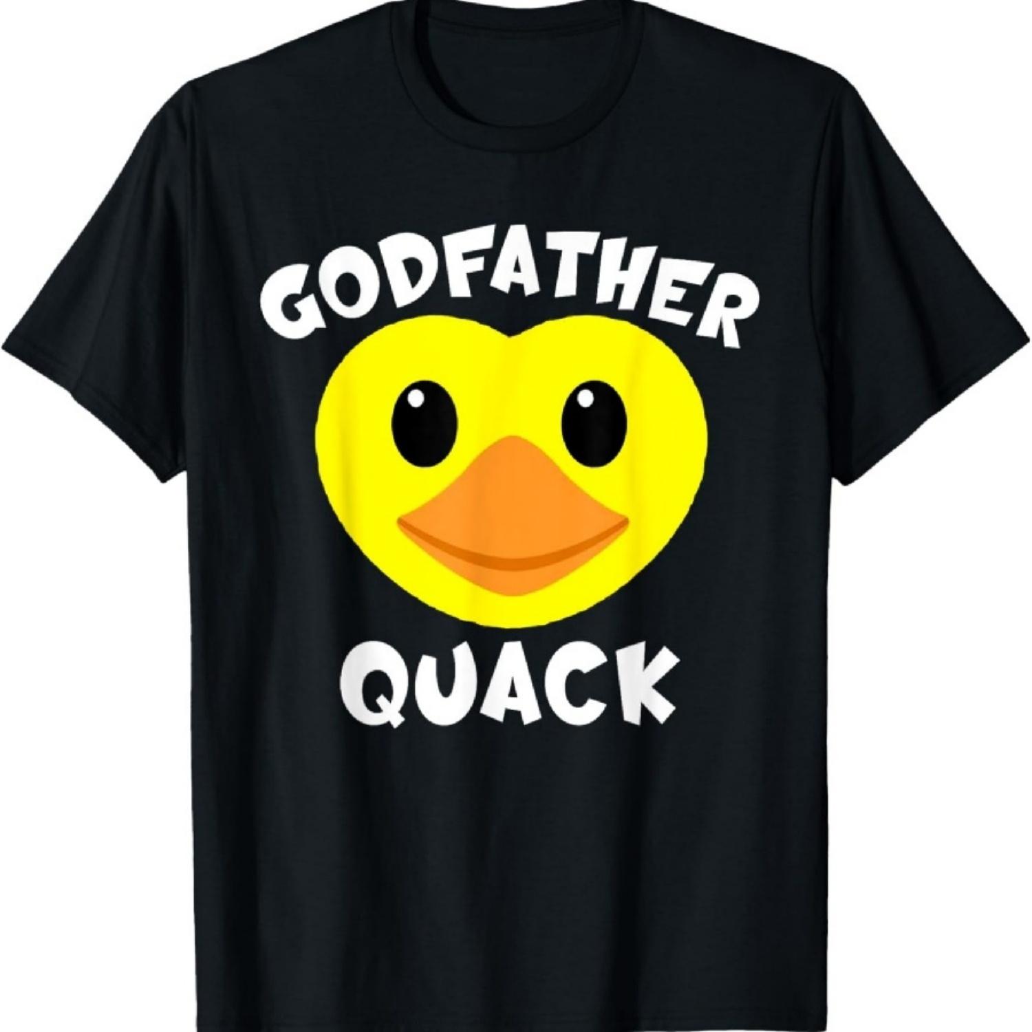 Крестный Кряк Желтая Утка Смешная Футболка Крестный Утка S