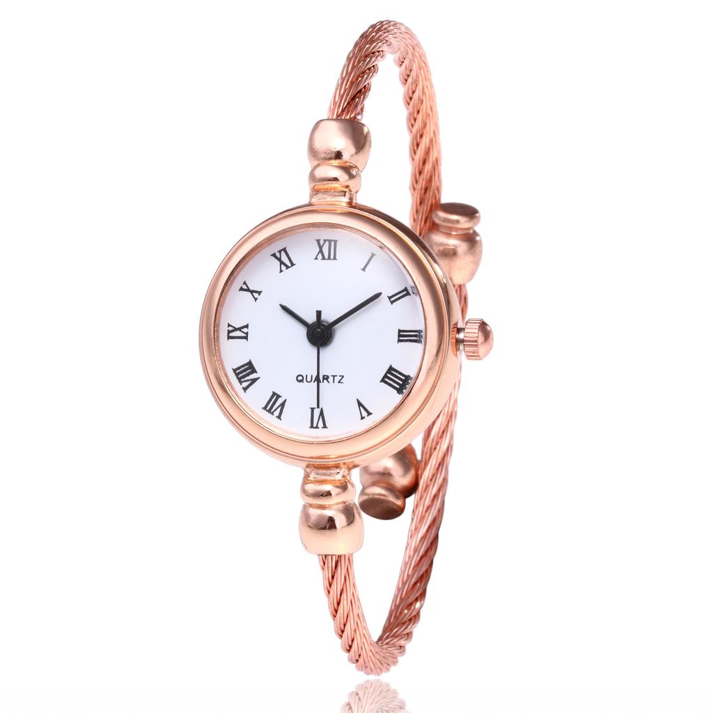 Fashion Gold Bangle Bracelet Watches for Women Luxury Stainless Steel Retro Ladies Quartz Wristwatches Fashion Casual Women Dress Clock
