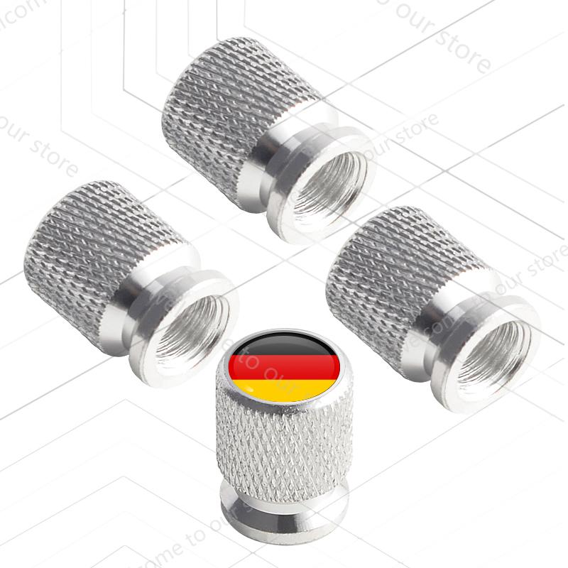 4 Stuks/Set Voor Frankrijk Italië Duitsland Spanje Nationale Tricolore Vlag LOGO Badge Motorfiets Auto Wiel Band Ventieldoppen Bandstamhoezen