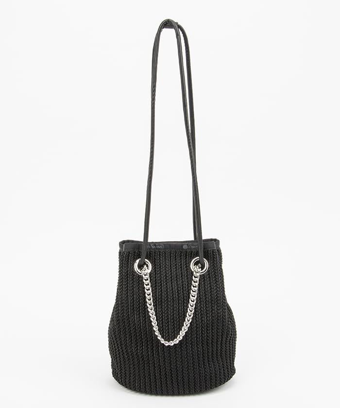 Official Tote Bag CHAIN CROCHET SM Black Crochet [LeSportsac] BUCKET/1364 Women's