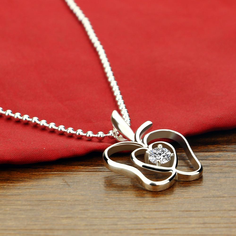 

Тонкое твердое ожерелье из стерлингового серебра 925 пробы с цирконом, инкрустация кулоном, цепочка из бисера, 46-86 см, подходит для женщин 46CM