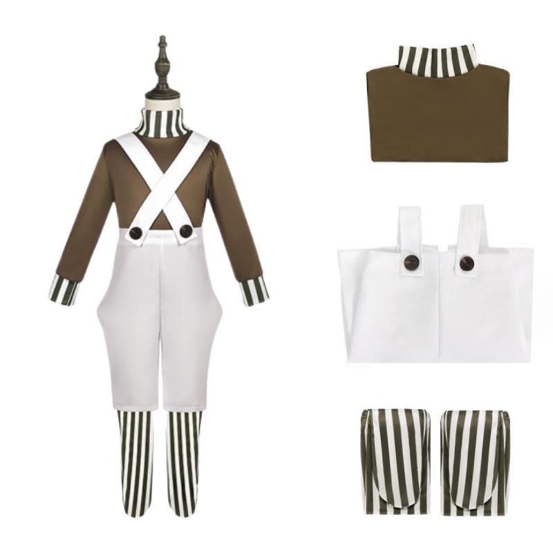 

Чарли и шоколадная фабрика Вилли Вонка Умпа Косплей Костюм на Хэллоуин Oompa,XL